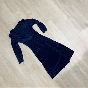 ZARA Velvet midi dress